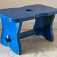Vintage stool blue electric