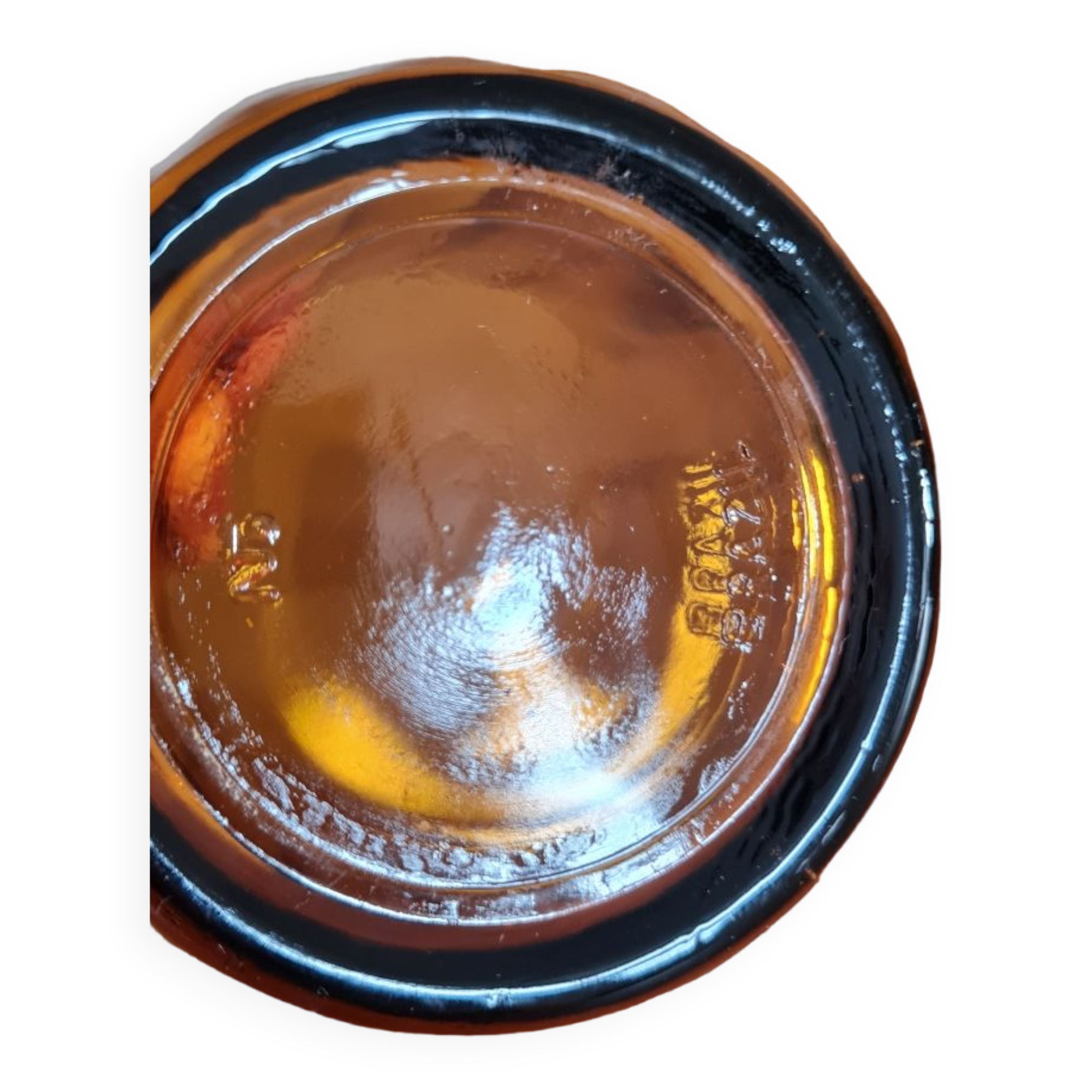 Set of 6 amber water glasses