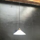 Opaline cone pendant light