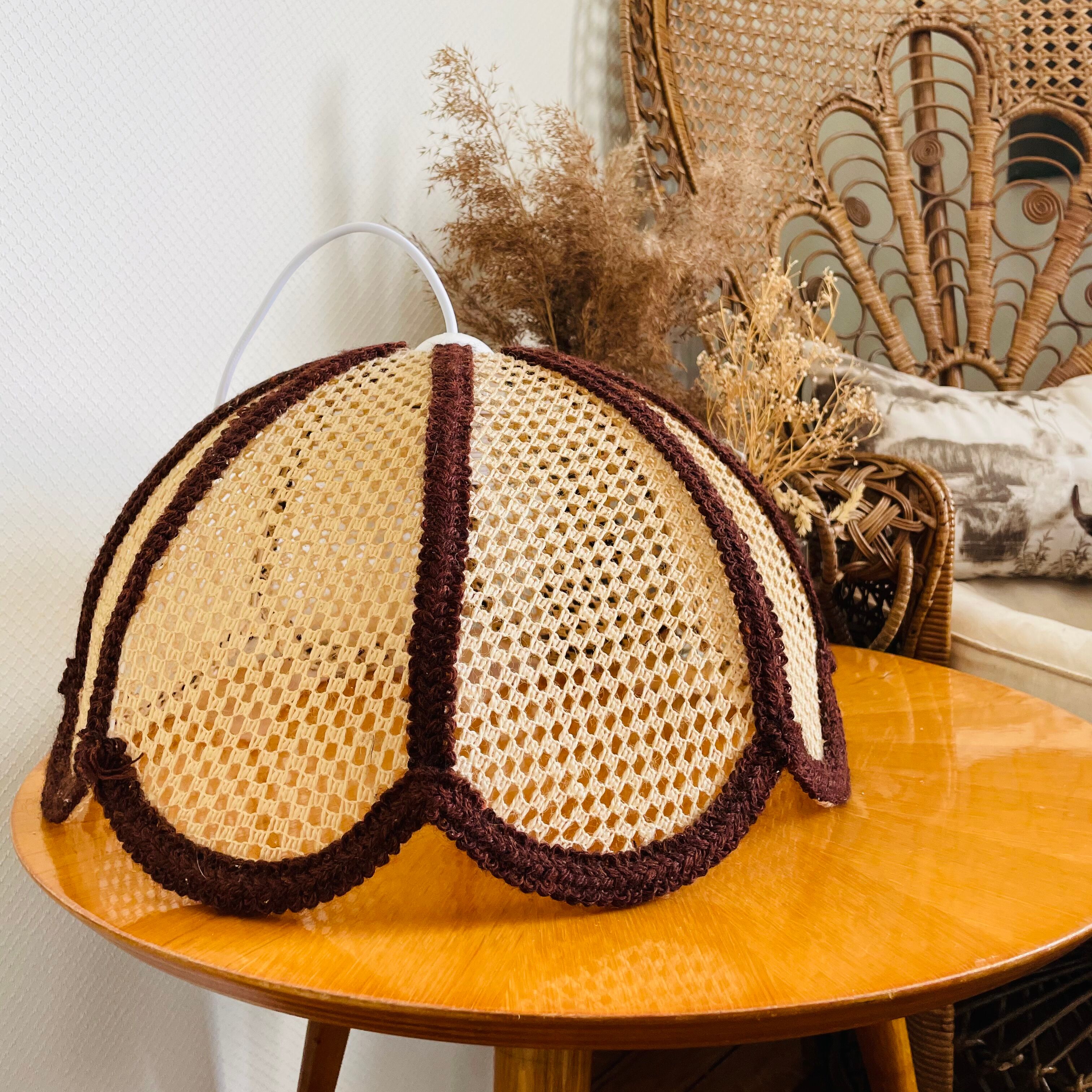 Suspension Vintage en rotin