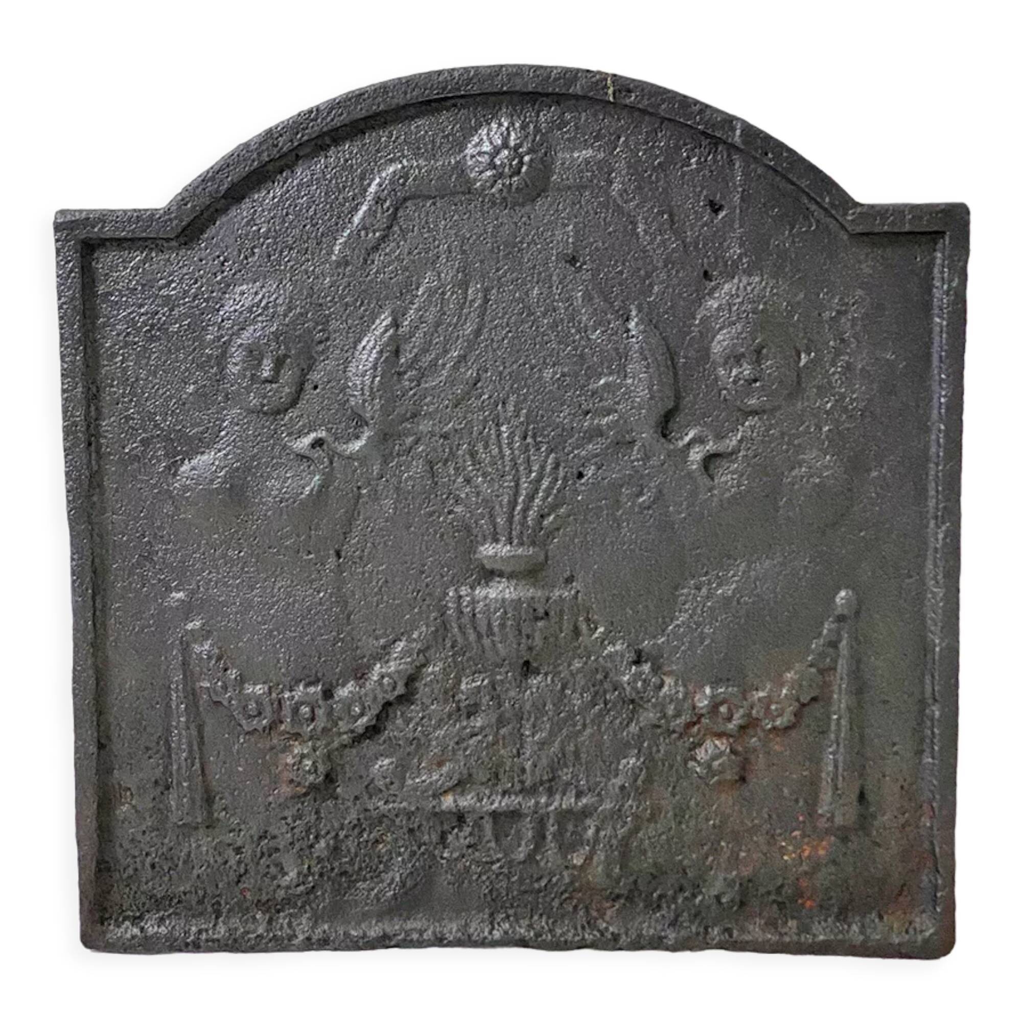 Plaque de cheminée en fonte