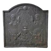 Cast iron fireplace plate