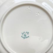 Antique round dish from Terre de Fer "Lilac" – Longchamp 19th century