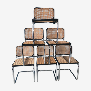 Série de 6 chaises B32 Marcel Breuer édition Gavina