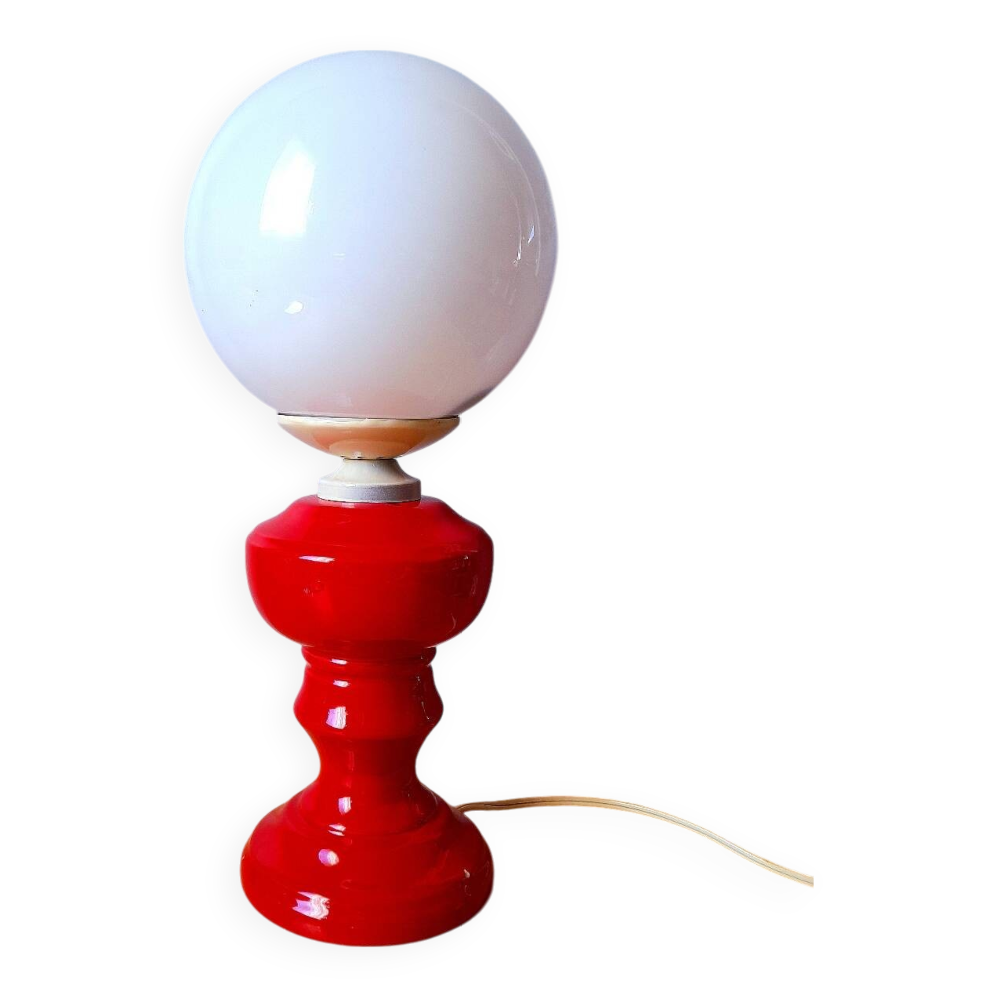 Ceramic and opaline lamp 1970.