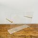 Magazine rack designed by David Lange – Plexiglas and brass – Vintage