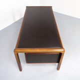 Teak and leather executive writing desk 1960