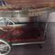 1950s marquetry and brass serving trolley