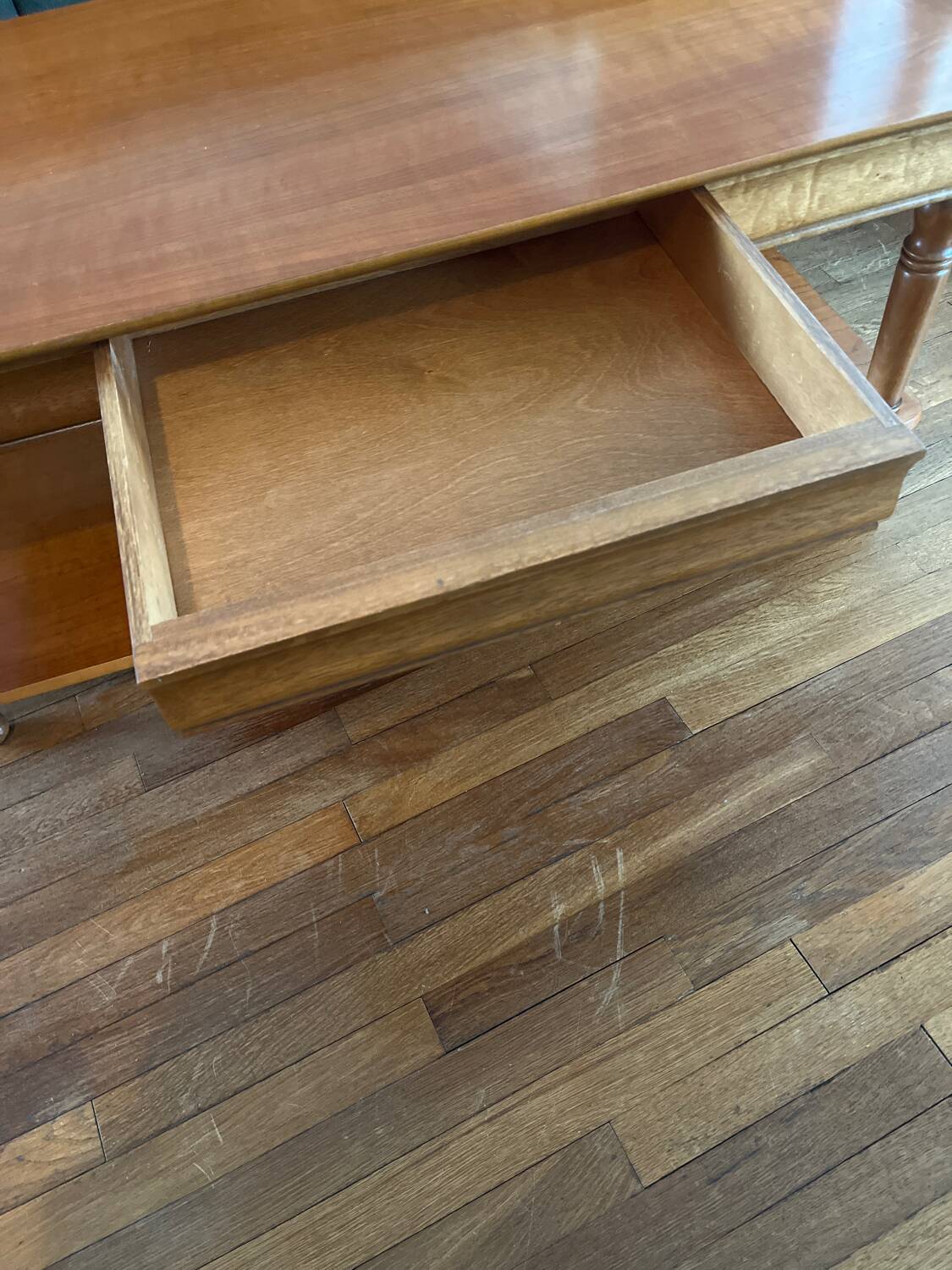 Cherry wood coffee table from the 80s
