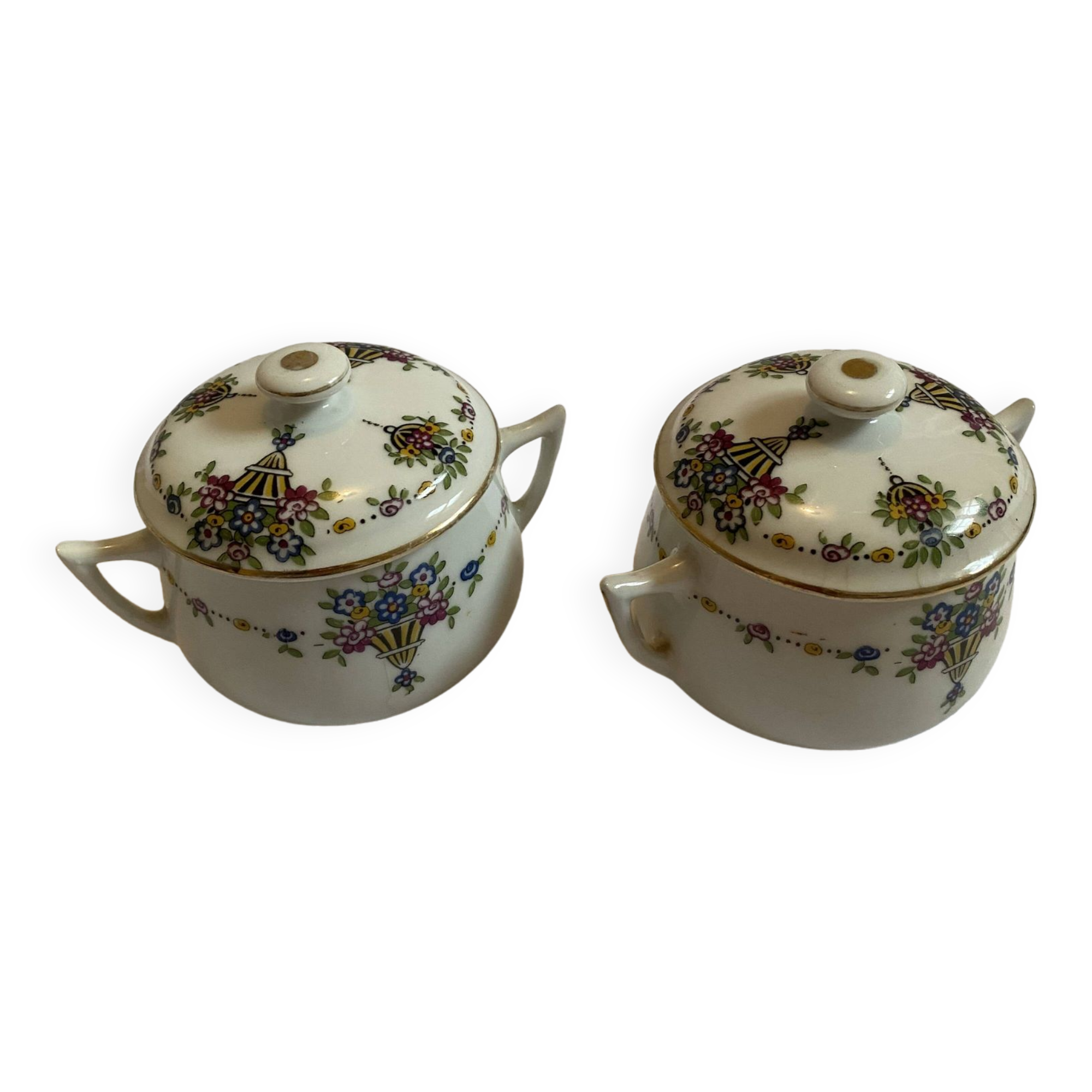 Limoges porcelain sugar bowls