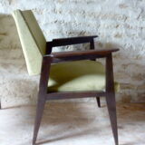 Pair of mahogany bridge armchairs