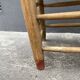 Set of 2 chairs in raw wood and straw from the 50s