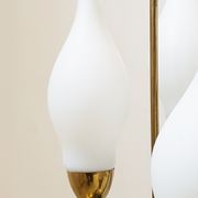 Lampe de table triple années 50 avec verrines "muguet" 1950