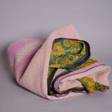 Kantha Sari Bedspread Purple & Green