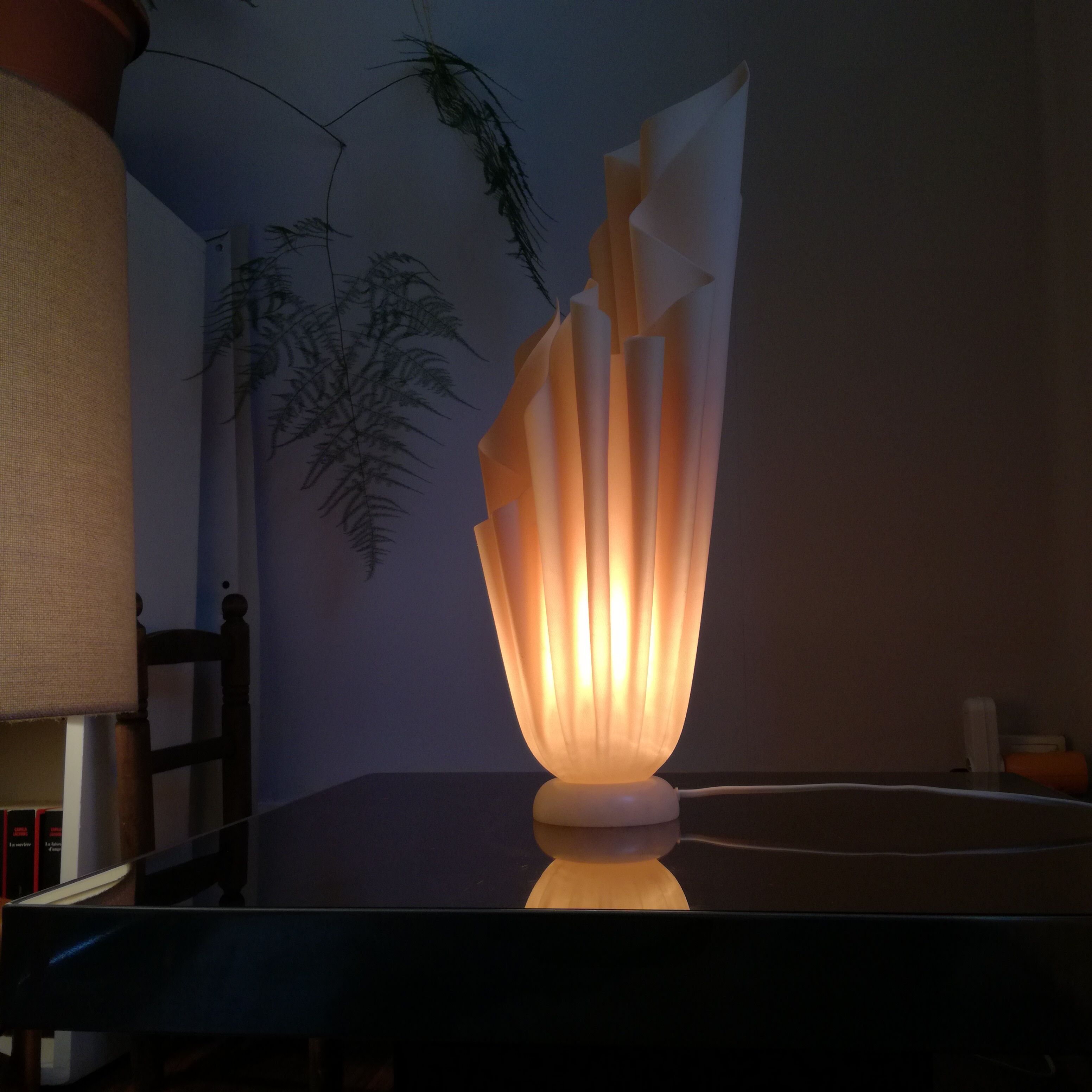 Pink Athena lamp by Georgia Jacob, resin and marble H54