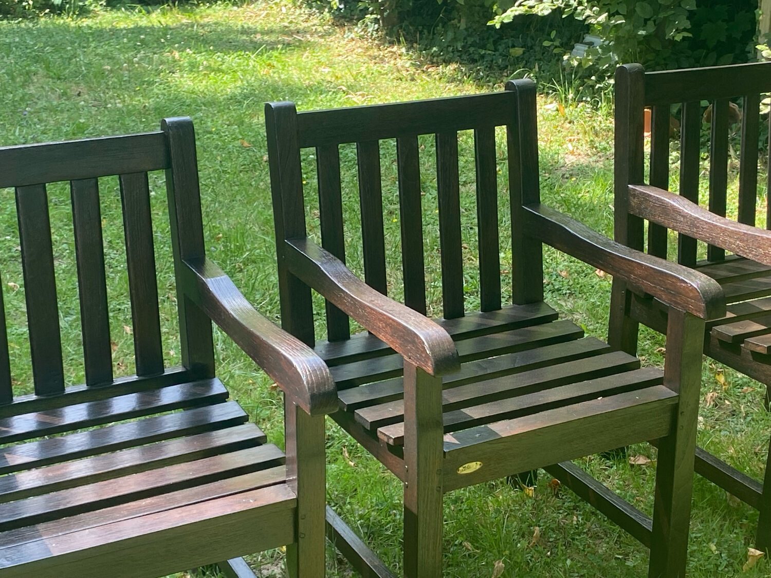 Medici French teak outdoor chairs and bench