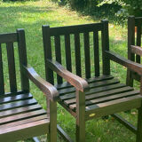 Medici French teak outdoor chairs and bench