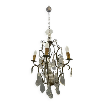 Vintage Italian Crystal Chandelier, 1940s