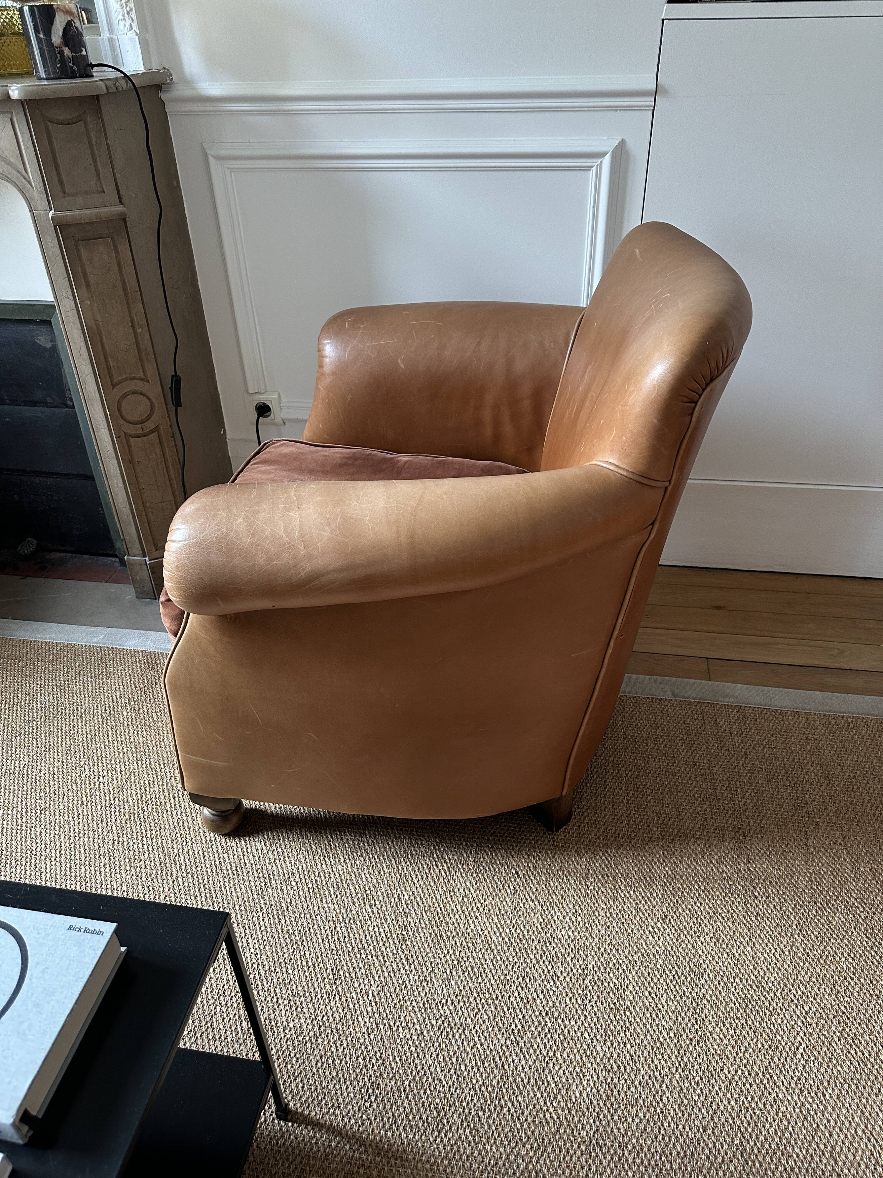Roche Bobois leather armchair
