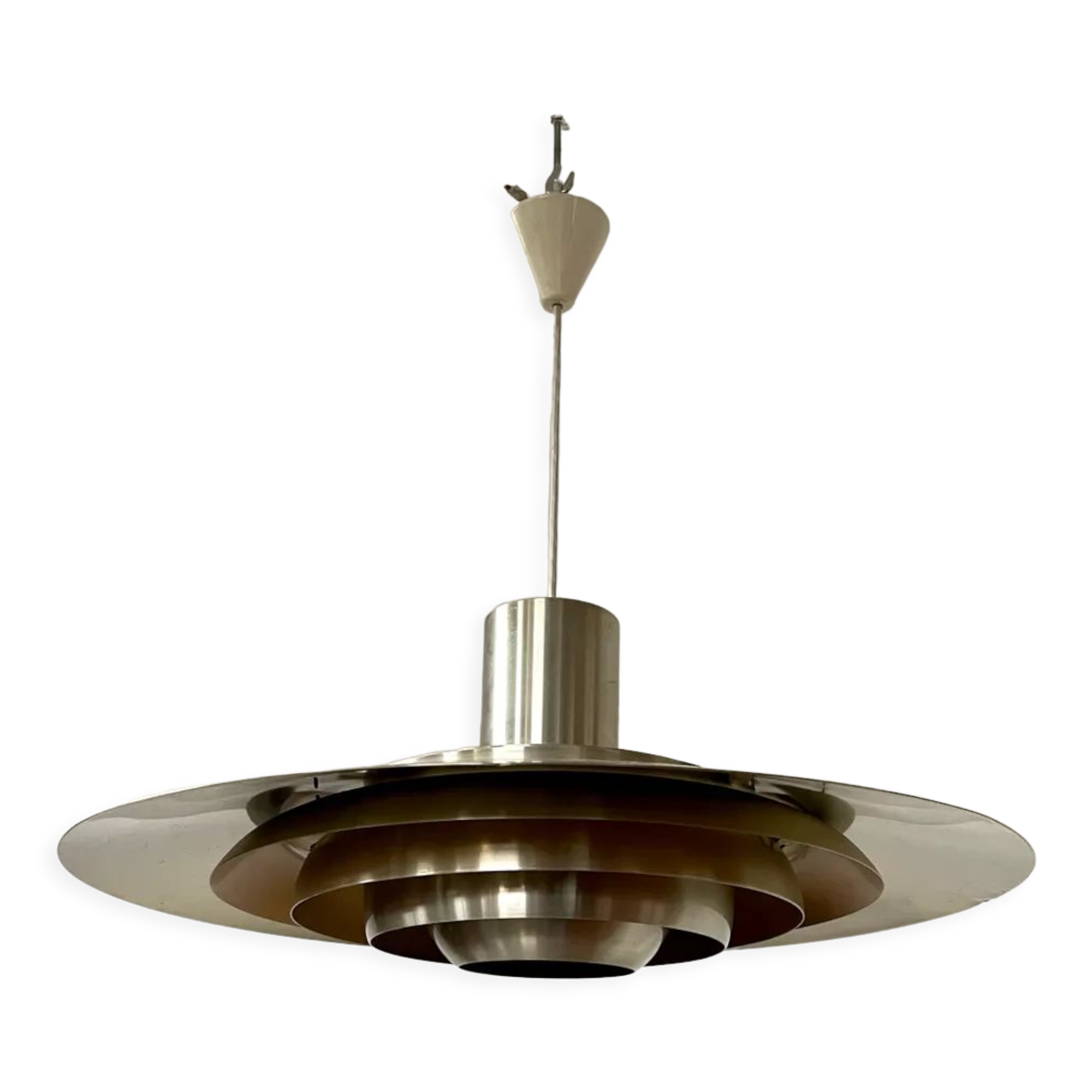 Old Scandinavian design suspension lamp Preben Fabricius and Jørgen Kastholm for Nordisk Solar vintage