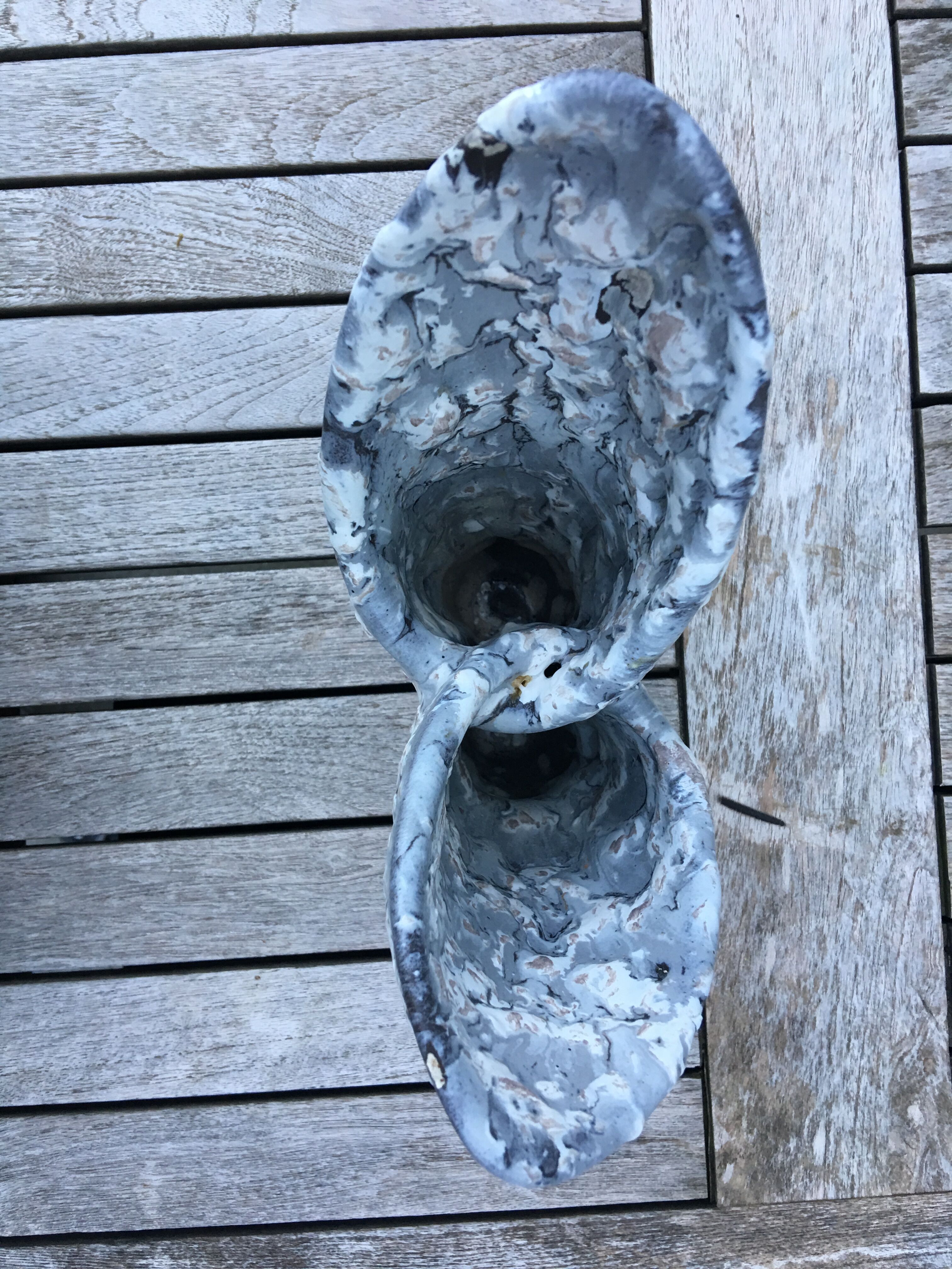 Double vase, fat lava Vallauris, 1960