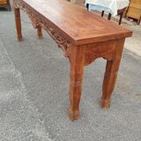 Solid teak console