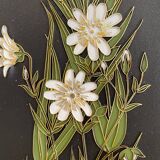 4 vintage flower plates