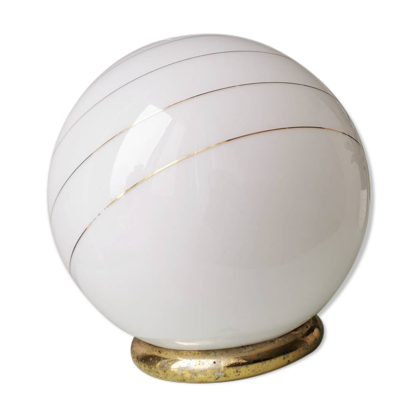 Vintage glass globe lamp 1980