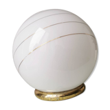 Lampe globe vintage en verre 1980