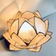 Vintage mother-of-pearl and brass flower wall light