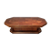 Brown leather coffee table with brass details, France, 1975
