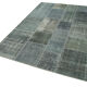 Handmade oriental contemporary 171 cm x 243 cm grey patchwork rug