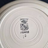 Set of 6 Digoin Sarreguemines soup plates decorated with blue roses