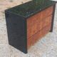 Roche Bobois Mahey black lacquer and burl commode with 3 drawers.