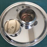 Tea service or coffee in chromed copper with tray year 70