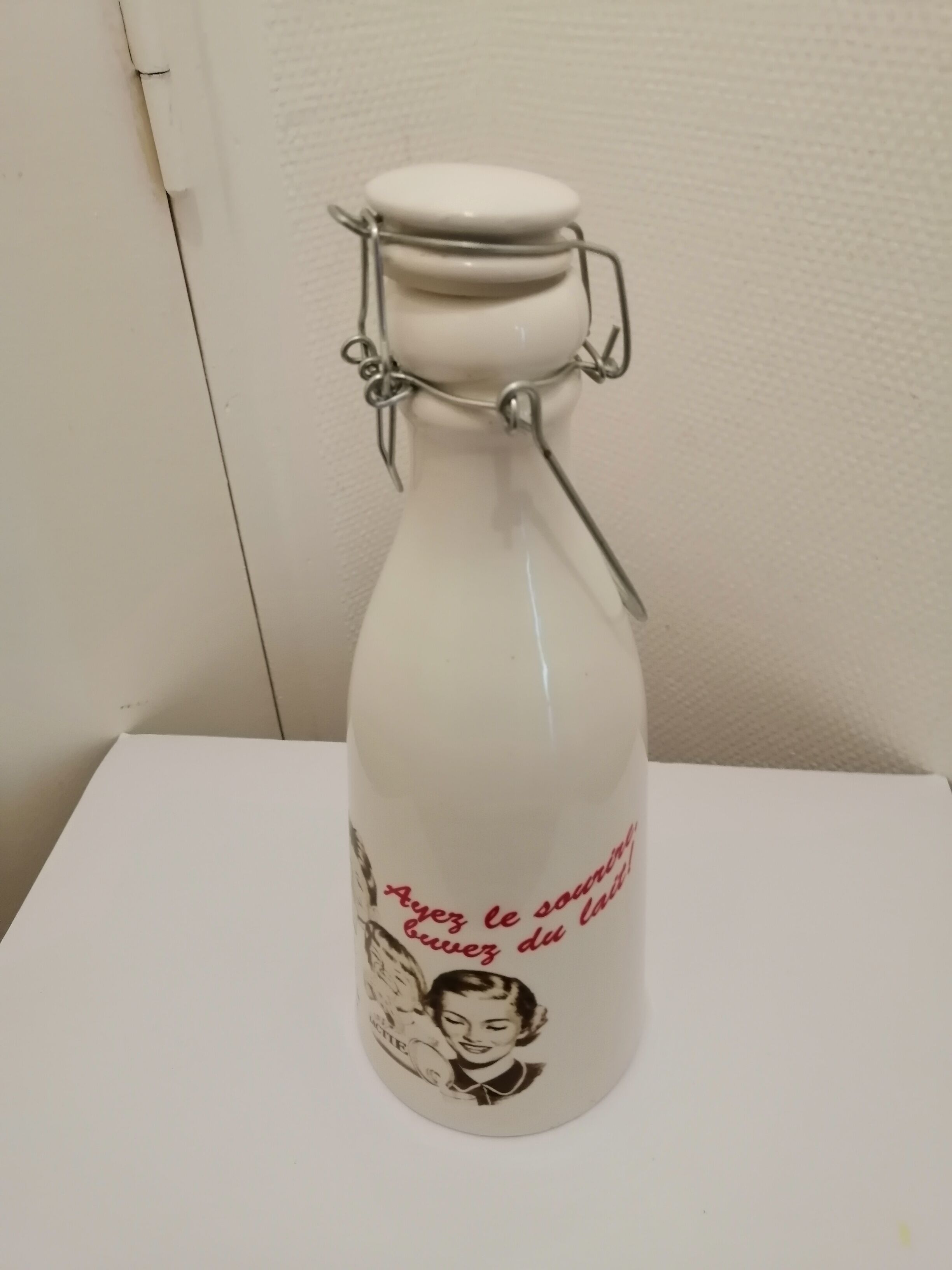 Vintage ceramic milk bottle