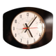 Vintage formica clock rectangular silent wall clock "Black star"