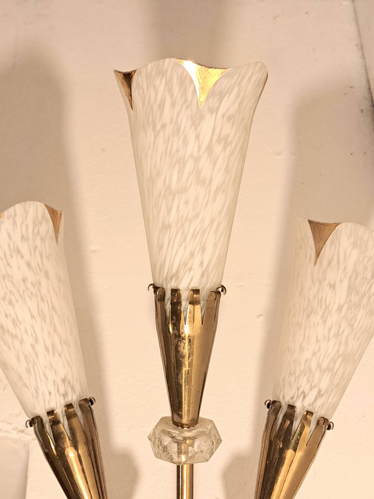 Lunel set of 1 chandelier and its pair of wall lights