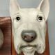 Dog head bookends ~ composite resin ~ vintage from the 70s/80s ~ england