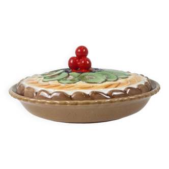 "Fruit tart" slipware dish