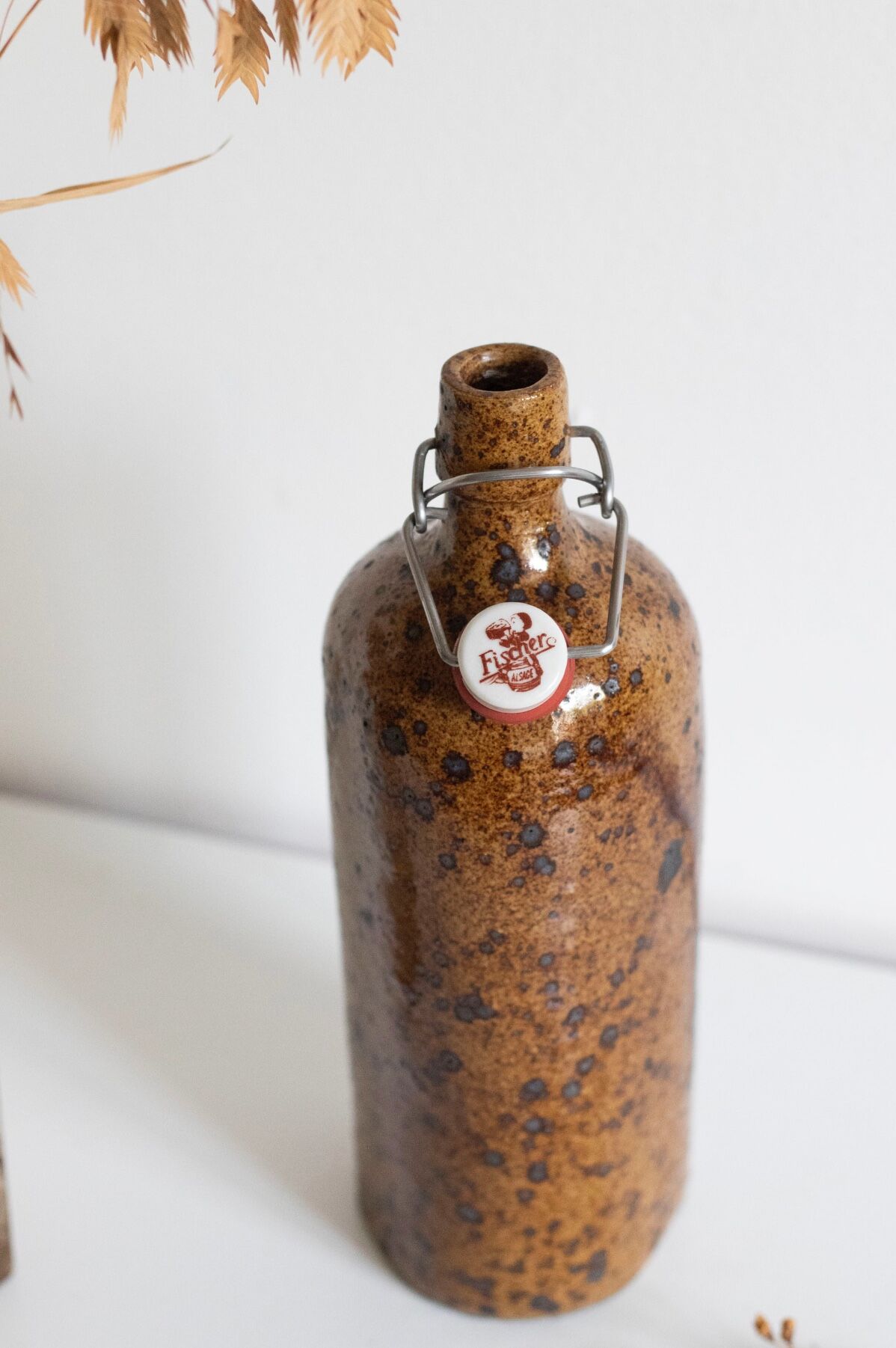 Pyrite stoneware bottle