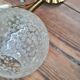 Pair of brass and glass sconces