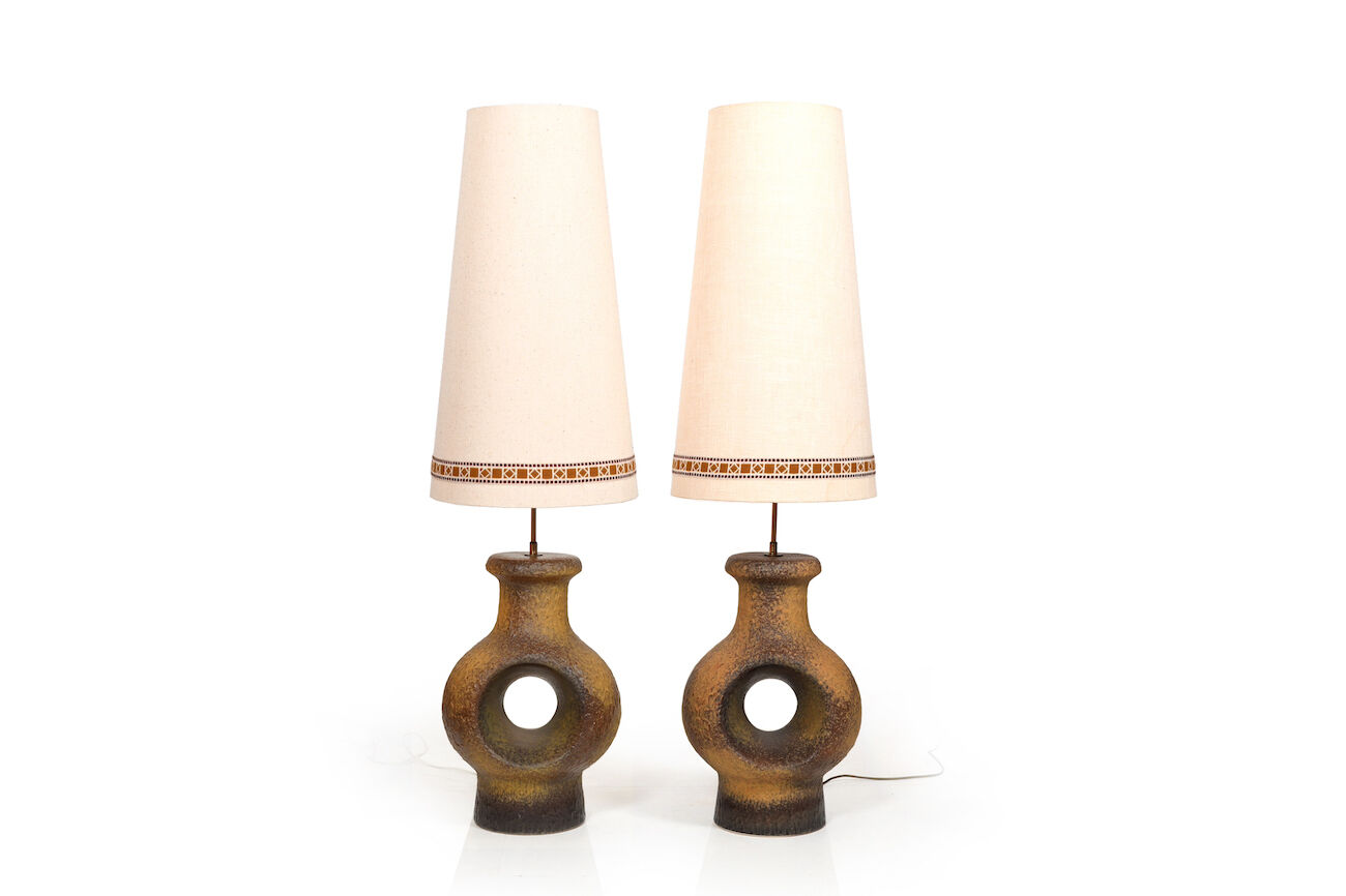Paire de lampadaires en céramique danoise des années 1960