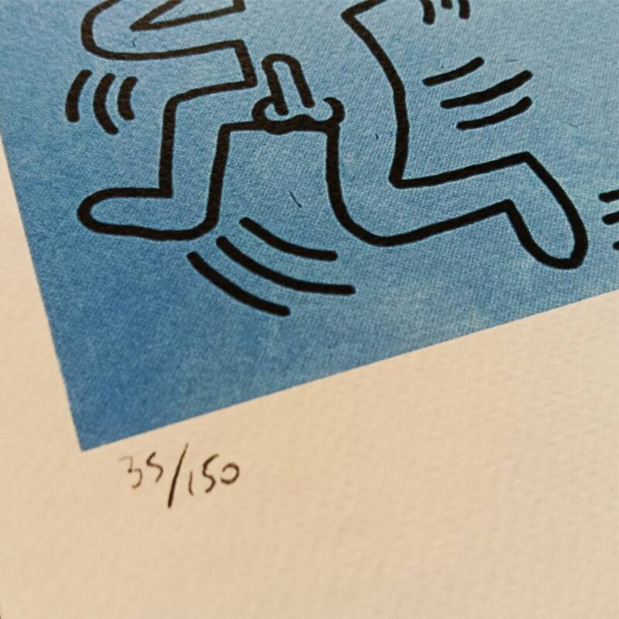 1990s Keith Haring Limited Edition Lithograph Numbered in Pencil. After