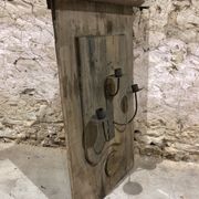 Decorative wall lamp in old wood