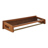 Scandinavian teak and metal coat rack, Sweden, 1970
