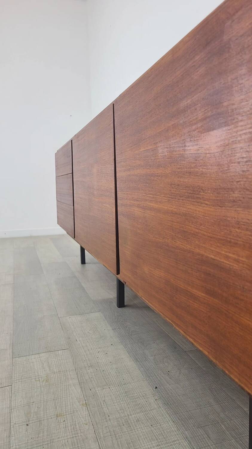 Vintage ARP sideboard in teak 1960s design Guariche Minvielle