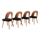 Lot de 4 chaises de salle à manger du milieu du siècle par A.Šuman, retapissées en KVADRAT