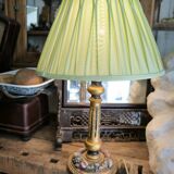 Polychrome and gilded wooden lamp 1920