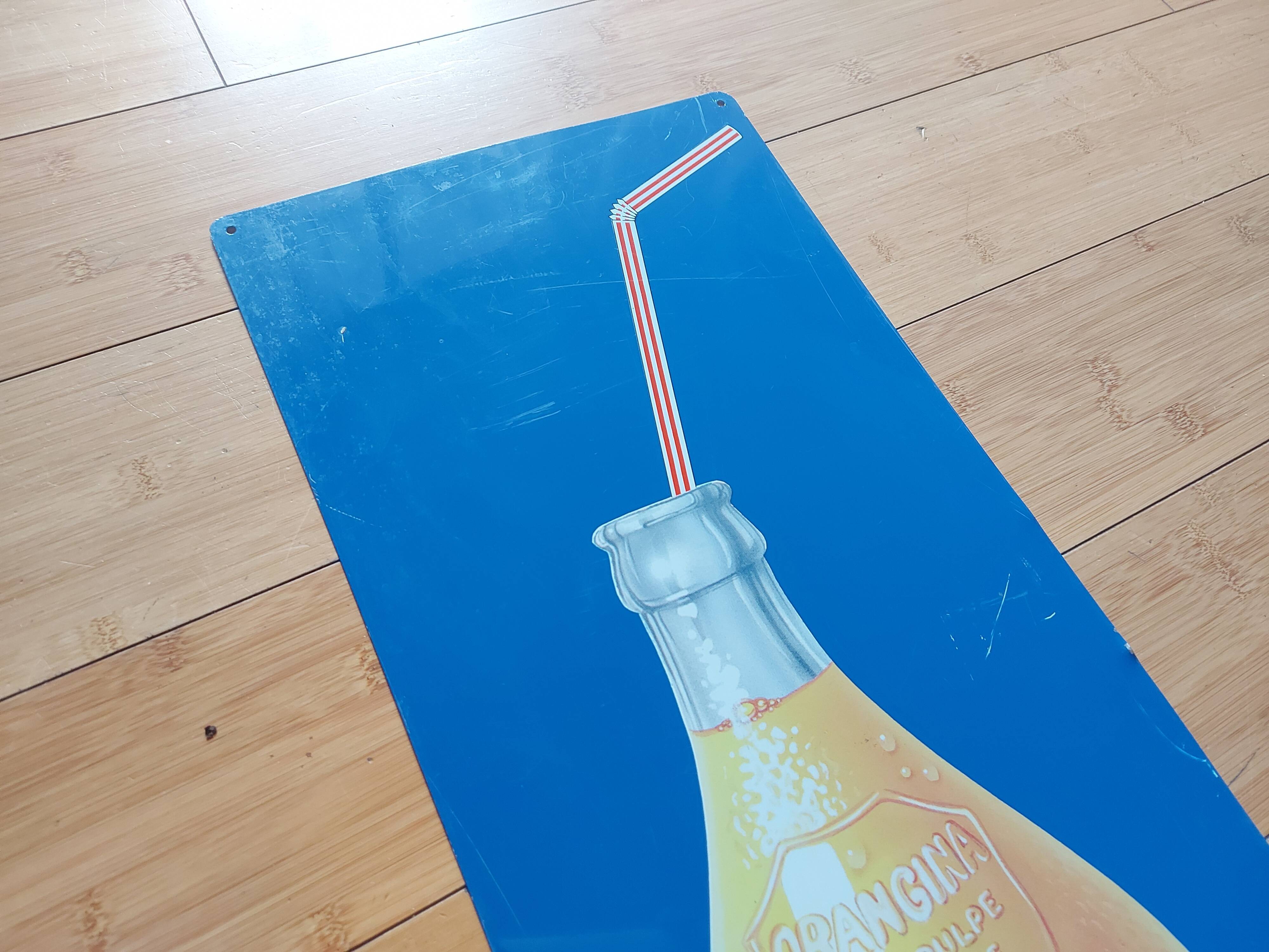 Orangina advertising plate